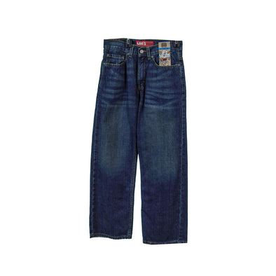 Levi's Boy's 569 Loose Fit Straight Leg Dark Wash Jeans Size 12