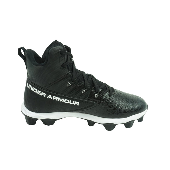 Under Armour Men's Hammer Mid RM Football Cleats Black White Size 6