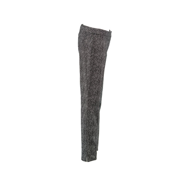 Calvin Klein Women's Herringbone Straight Leg Pants Black White Size 6