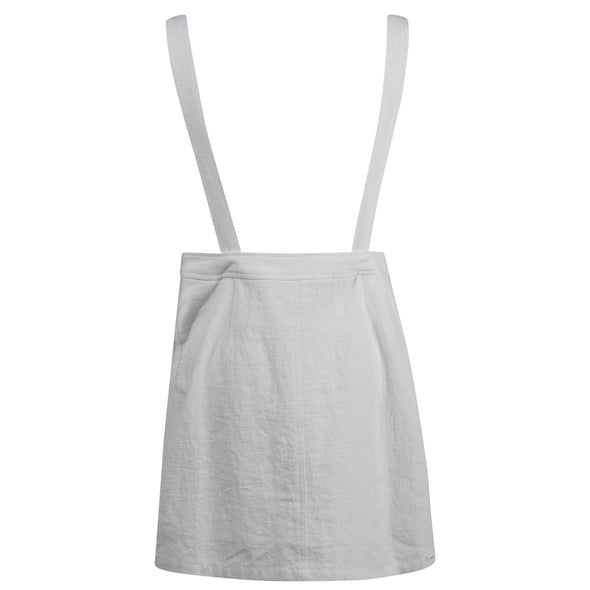Hyfve Women's Removable Overall Button Skirt White