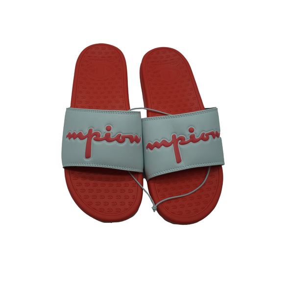 Champion Women's Super Split Script Slide Sandals White Papaya Size 9