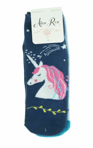 Alexa Rose Women's 3 Pack No Show Animal Gripper Socks Unicorn Feathers Panda