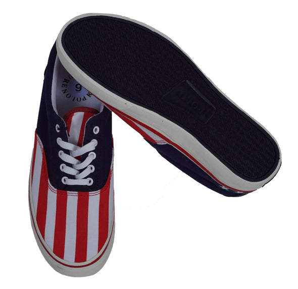 Polo Ralph Lauren Thorton USA American Flag Tennis Shoes Red White Blue