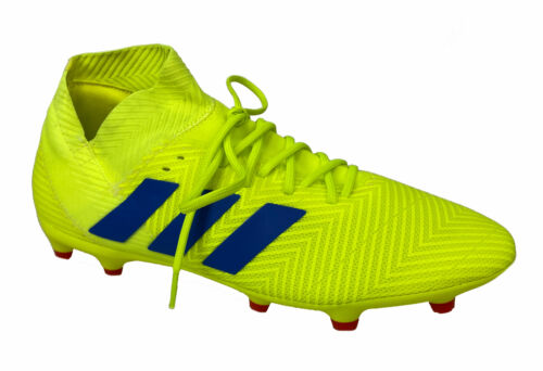 Adidas Men's Nemwziz 18.3 FG Soccer Cleats Neon Yellow Blue Size 10