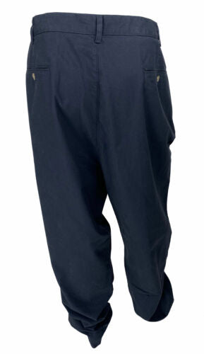 Club Room Men's Big and Tall Flat Front Chino Pants Navy Blue Size 48x34
