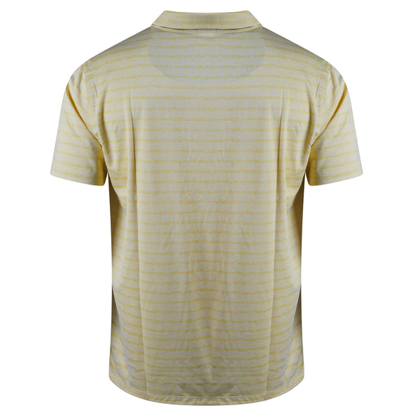 Nike Men's Short Sleeve Dri Fit Striped Standard Fit Polo Yellow White Medium