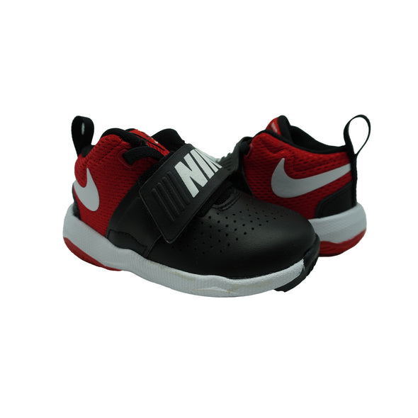 Nike Little Boy's Team Hustle Basketball Athletic Shoes Black Red Size 7 C