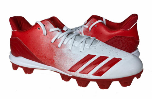 Adidas Men's Icon 4 MD Baseball Cleats Red White Size 8