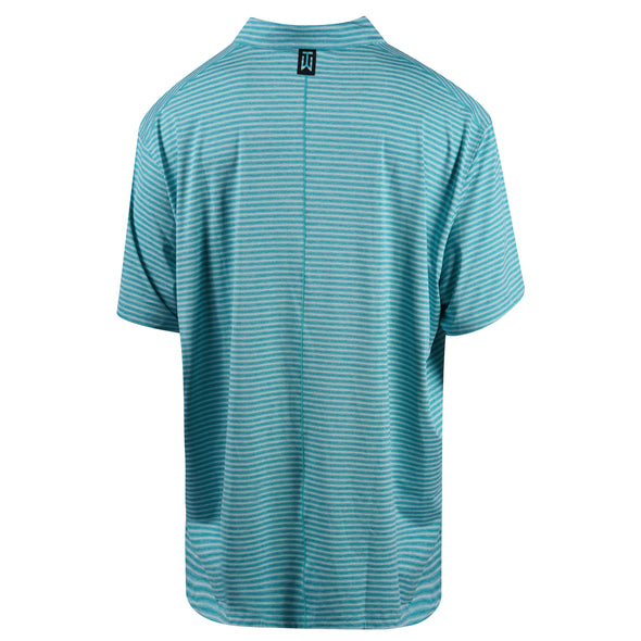 Nike Men's Tiger Woods Short Sleeve Dri Fit Stripe Polo Blue White Size 3XL
