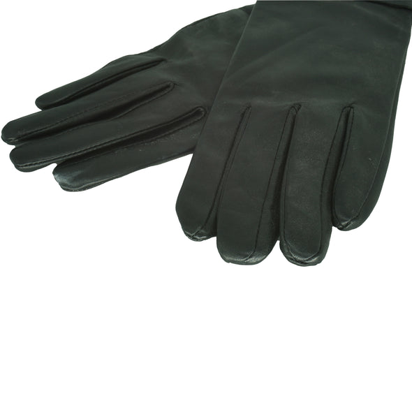 Michael Kors Women's Genuine Leather MK Gloves Black Size Large