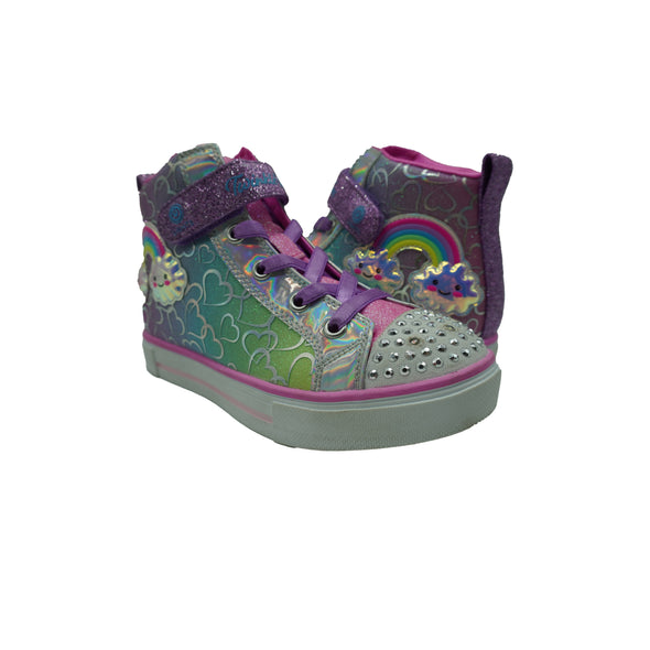 Skechers Girl's Twinkle Sparks Magictastic Hi Top Sneakers Multi Color Size 13