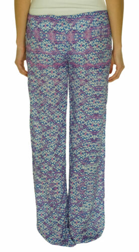 Bindya New York Women's Drawstring Printed Cover Up Pants Blue Purple $143