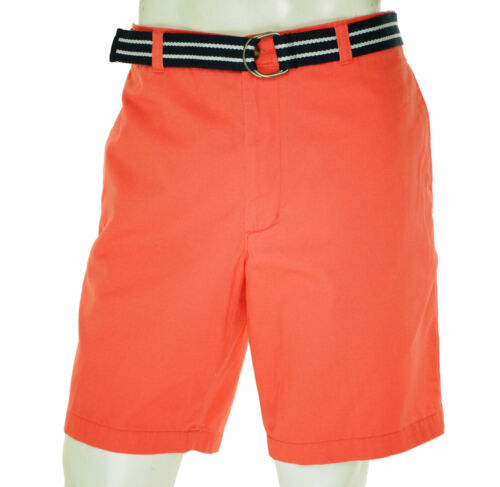 Club Room Men's Belted Flat Front Chino Shorts Heirloom Rose