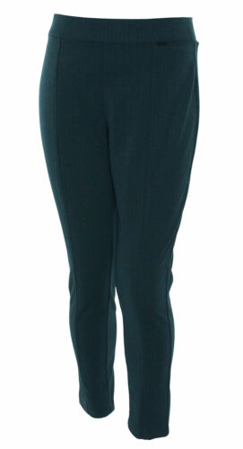 Anne Klein Women's Herringbone Knit Skinny Pants Navy Blue