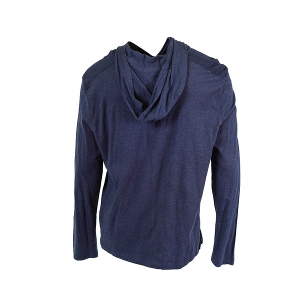 Calvin Klein Men's Long Sleeve Henley Hoodie Shirt Blue Size XXL