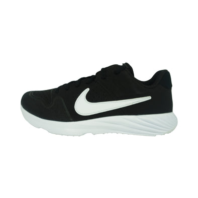 Nike Kid's Alpha Huarache Varsity Turf Basketball Shoes Black White Size 5Y