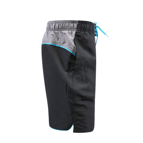 Nike Men's Swim Color Surge 9" Volley Short Swim Trunks Black Gray Blue