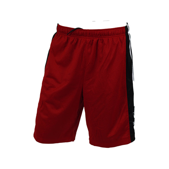 Adidas Men's Elastic Waist Mesh Athletic Shorts Red Black White