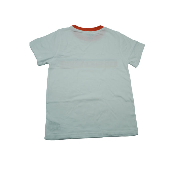 Lucky Brand Boy's Short Sleeve Shirt Short Set White Orange Blue Tan Size 6