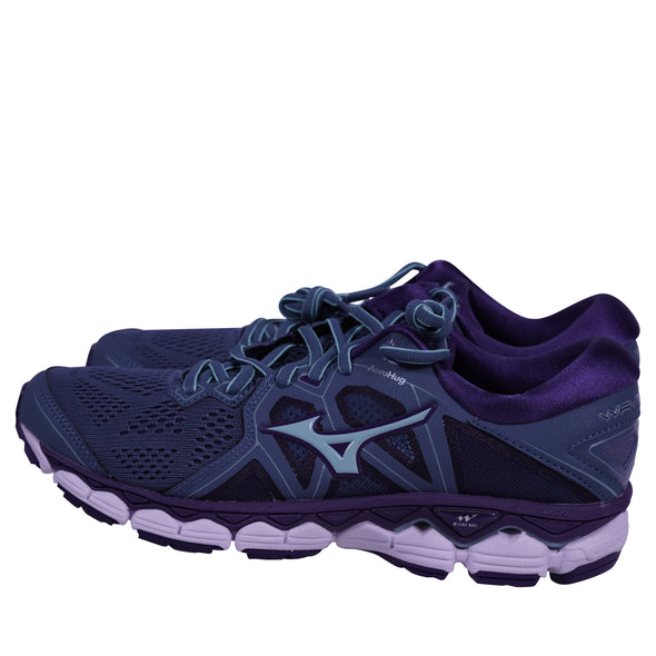 MizunoWomen's Wave Sky Running Athletic Shoes Gray Blue Purple