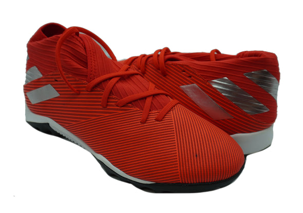 Adidas Men's Nemeziz 19.3 Turf Soccer Shoes Red Silver Size 10.5
