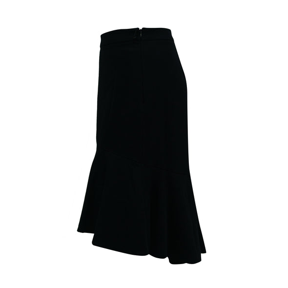 Tommy Hilfiger Women's Twill High Low Ruffle Skirt Navy Blue Size 16