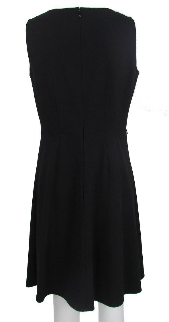Calvin Klein Women's Petite Sleeveless Fit & Flare Dress Black Size 10P