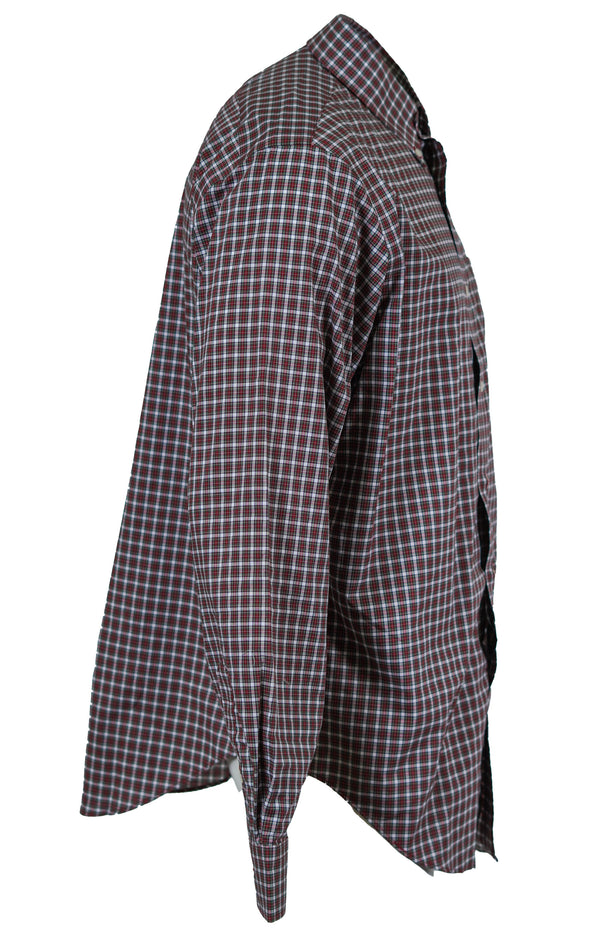 Lauren Ralph Lauren Classic Fit Non Iron Plaid Button Front Shirt Red 17 36/37