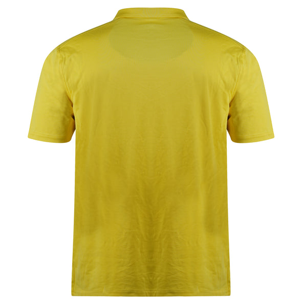 Nike Men's Short Sleeve Standard Fit Striped Polo Yellow White