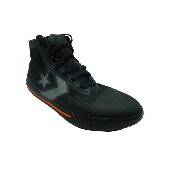 Converse Men's All Star Pro BB Hi Top Hyperbrights Shoes Black Mandarin Orange 9