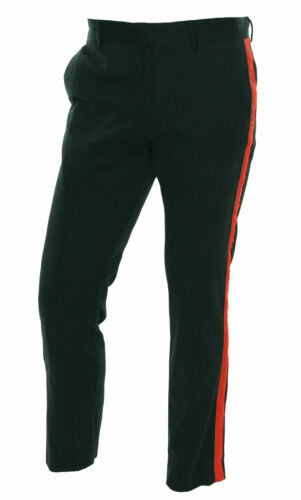 Calvin Klein Men's Exclusive Black & Red Stripe Flat Front Dress Pants