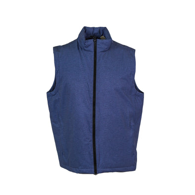 32 Heat Men's Water Resistant Full Zip Down Vest Blue Size XL