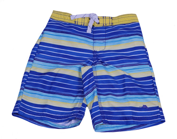 Tommy Bahama Toddler boy's Striped Swim Trunks Blue Yellow Size 4T