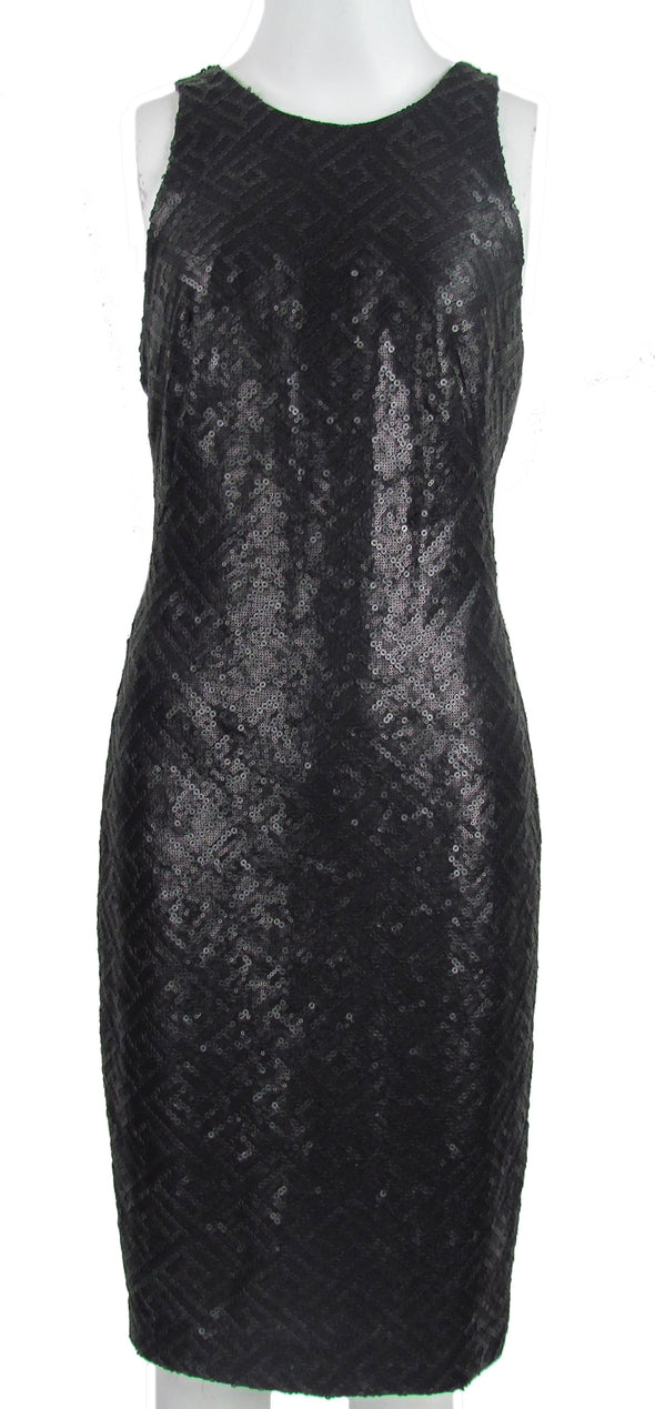 Lauren Ralph Lauren Women's Sequin Sleeveless Sheath Dress Black Size 4