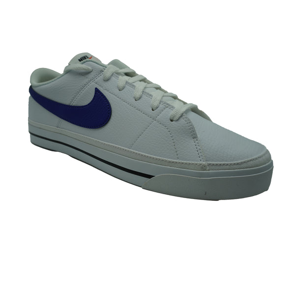 Nike Men's Court Legacy Athletic Tennis Shoes Leather White Blue