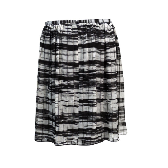 Calvin Klein Women's Plus Size Pleated Knee Length Skirt Black Gray Size 2X