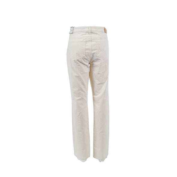 Lauren Ralph Lauren Women's Premier Straight Corduroy Pants Ivory Size 8x32