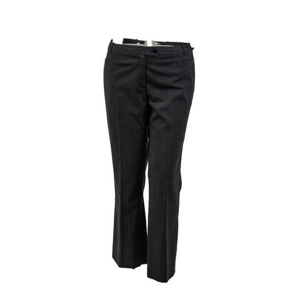 Calvin Klein Women's Petite Plaid Flat Front Dress Pants Dark Gray Size 14P