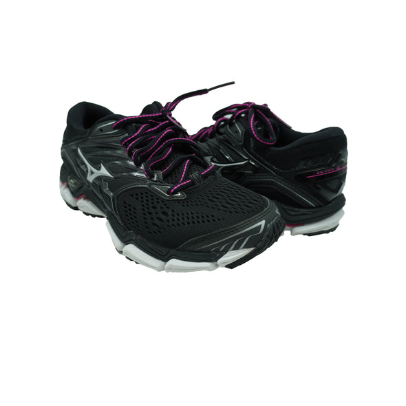 Mizuno Women's Wave horizon 2 Running Athletic Shoes Black Pink Size 6