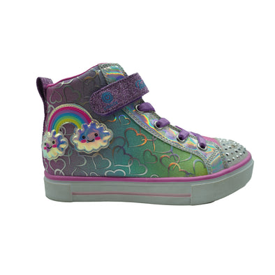 Skechers Girl's Twinkle Sparks Magictastic Hi Top Sneakers Multi Color Size 13