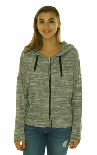 Calvin Klein Performance Women's Full Zip Fleec Lined Hooded Jacket Gray Multi