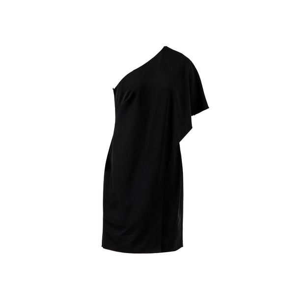 Lauren Ralph Lauren Women's One Shoulder Jersey Crepe Sheath Dress Black Size 2