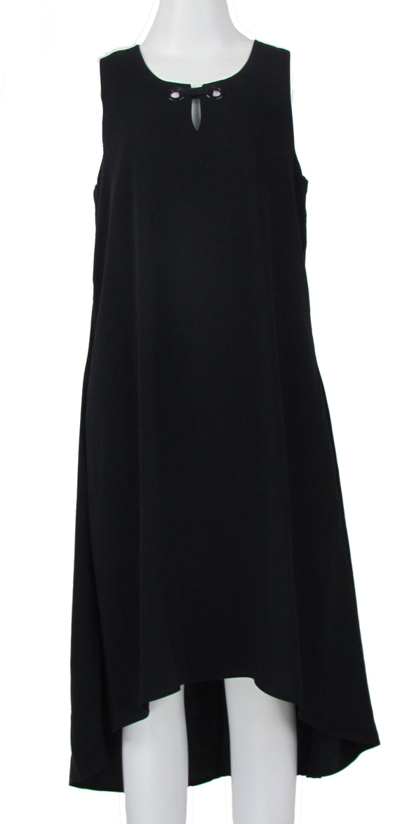 Alfani Women's High Low Trapeze Sleeveless Dress Black Size 8