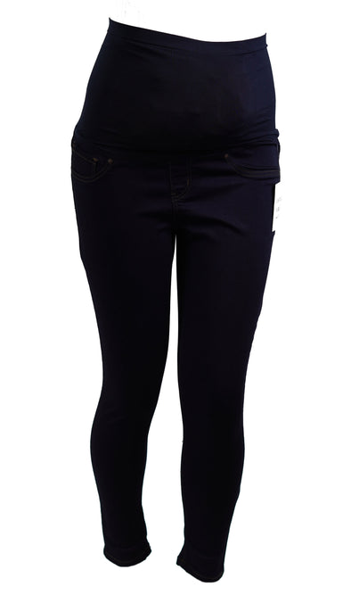 Vintage Violet Women's Maternity Skinny Elastic Waist Jeans Dark Blue Size Large