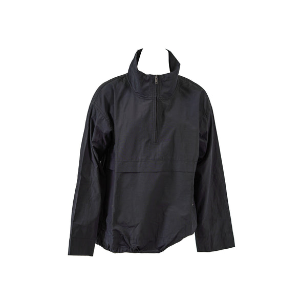 Eileen Fisher Stand Collar Anorak Lightweight Pullover Windbreaker Black XS