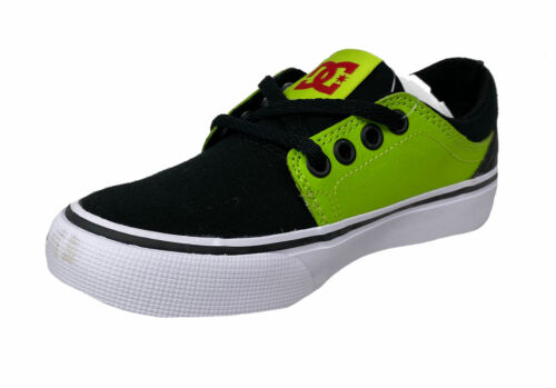 DC Boy's Lace Up Trase SE Skateboarding Sneakers Black Green Red