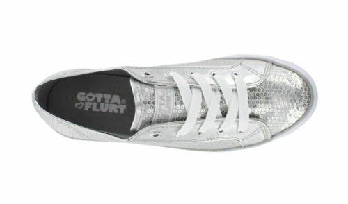 Gotta Flurt Girl's Disco II Low Top Sequin Fashion Sneakers Silver