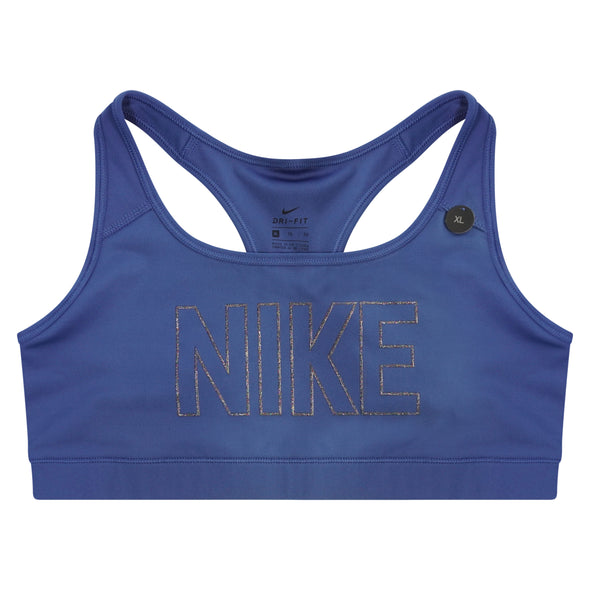 Nike Women's Victory Medium Support Sports Bra Blue Size XL
