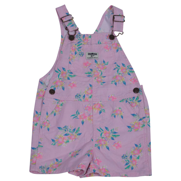 OshKosh B'Gosh Toddler Girl Floral Shortalls Pink Multi Size 4T
