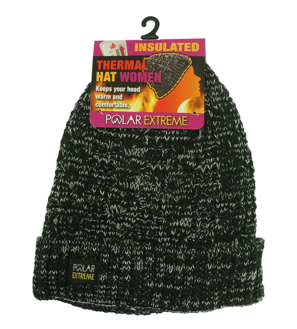 Polar Extreme Heat Women's Insulated Thermal Lined Marled Cuff Hat